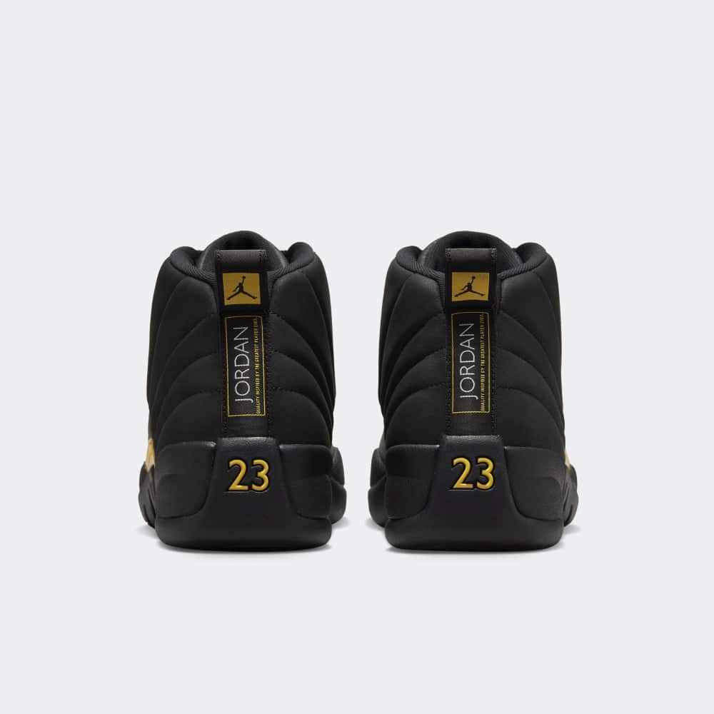 Black and gold jordan 12 on sale